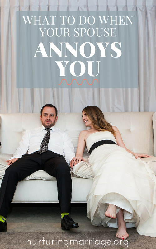 A MUST READ FOR ALL MARRIED COUPLES - so so good! What to Do When Your Spouse Annoys You - So, you are frustrated with your husband or wife. Annoyed. Bugged. Upset. Again. You've admitted to yourself that there are tons of things you don't like about your spouse. You're discouraged. You don't want to feel this way, but it seems like your spouse keeps doing things that annoy you, or frustrate you, or hurt your feelings. You don't feel as close to your spouse as you used to. You're starting to think that If things don't change, you'll be stuck in a dying, distant marriage forever. Be encouraged - you are not alone. Marriage is hard. For everyone. But that's okay. We don't have to run away from hard. We don't have to run away from stress. We don't have to run away from annoying. We don't have to run away when things don't go our way. You see, living with a spouse isn't easy. Yet, it's beautiful because of what it does for us. It requires the very best of us. It tests us and tries us and refines us and makes us better people - if we choose to let it. And it causes love to grow. You are creating family here. Family - the people who are stuck with you (or choose to stick with YOU) through thick and thin, right? The people who know everything about you and still kind of like you (or LOVE you). So, you may have rough days where your spouse drives you batty and you realize that they aren't meeting your expectations for a spouse by any means. Is that means for a fight? For criticism? For divorce? Simply because your spouse isn't who YOU want them to be, or because they aren't doing things the way YOU wish they would? ​I don't think so. It's pretty easy to find faults in others, even without realizing we are doing it. Scary, I know. So, if you have found yourself creating a laundry list of things you don't like about your spouse, stop it. Right now. And try one of the following four options to help you like your spouse more. These four suggestions are time-tested principles that are proven to help you not just endure your marriage, but to actually enjoy your marriage. 