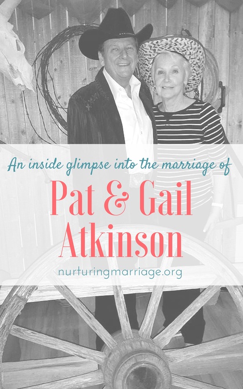 An inside glimpse into the marriage of Pat & Gail Atkinson - so fun to read about another couple's marriage! Love this great #marriageadvice - REPIN for sure!