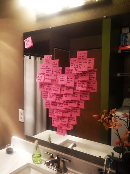 post-it note heart attack for my hubby
