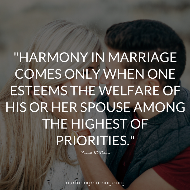 Harmony in marriage comes only when one esteems the welfare of his or her spouse among the highest of priorities. + awesome marriage quotes!