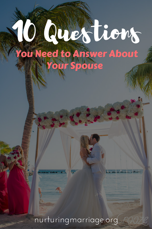 Start with these ten questions. They will help ignite within you a deep gratitude and love for your spouse and help you realize that your spouse really is your EVERYTHING. (Side-note: How would your spouse answer these questions about you? Perhaps sit down together and answer these questions about each other, then share.)