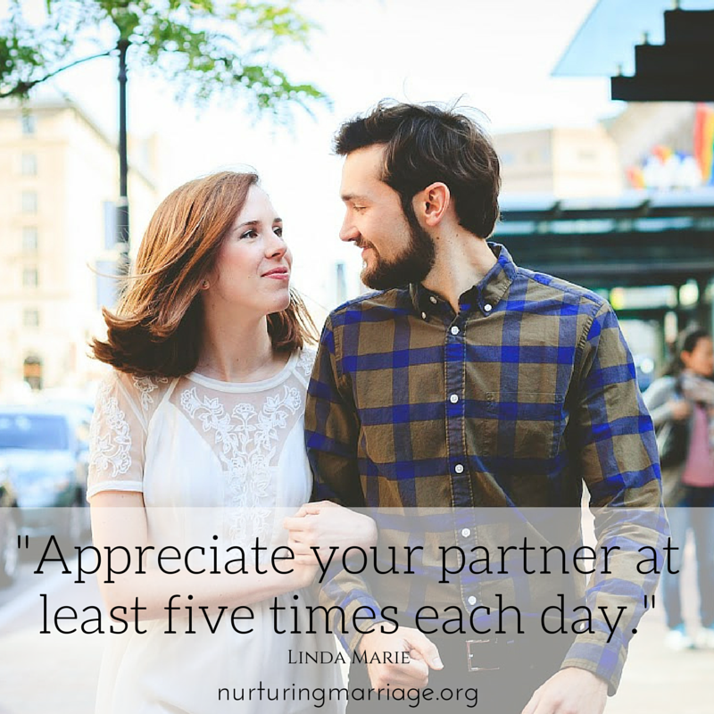 Appreciate your partner at least five times a day. Do you do this? Check out this website for more awesome #marriage advice.