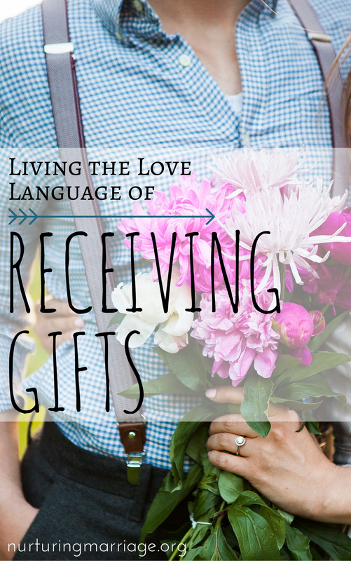 Living the Language of Receiving Gifts - With gifts, we give something material as a palpable symbol of love. Gift giving is separate and distinct, however, because this time, what we give is tangible. The receiver can literally hold the gift in his or her hands, keep it for years, and look to it as a reminder of love. 