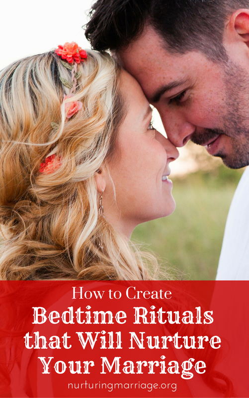 How to Create Bedtime Rituals that Will Nurture Your Marriage - Think back to when you were newlyweds - bedtime was exciting, looked forward to, and special. Fast forward ten, twenty, or forty years later, and you may have unintentionally slipped into some bedtime habits that aren't helping your marriage. In fact, they may be hurting it. Do you and your spouse go to bed at different times? Spend time surfing the internet or social media on your phones instead of connecting, or sleep in different rooms from time to time? If so, these simple bedtime ritual ideas will help you create the intentionality your marriage may be craving. In the book, The Intentional Family, William J. Doherty suggests that 