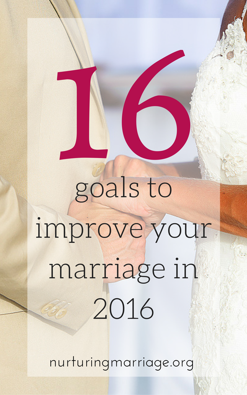 16 Goals to Improve Your Marriage in 2016 - Struggling to make New Years resolutions? I get it. It's hard. Last year there were so many things I wanted to do/achieve that I never got around to actually putting them into words! Like Father Abe said, 