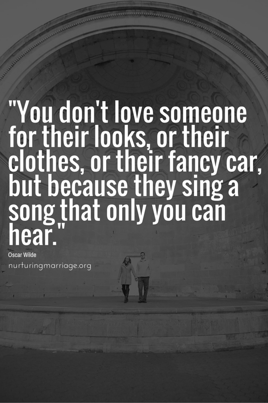 You don't love someone for their looks, or their clothes, or their fancy car, but because they sing a song that only you can hear. - Oscar Wilde #lovequotes #wordsofwisdom #quoteoftheday