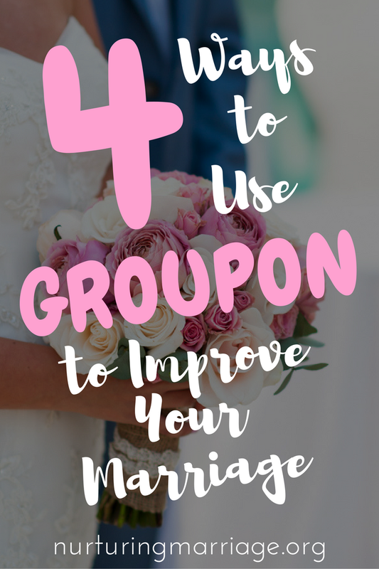 Groupon. It's like marriage counseling, but cheaper. For those of you who aren't familiar with deal-of-the-day websites like Groupon, get excited, because these websites are soooo good for your marriage. Seriously. Listen up. 