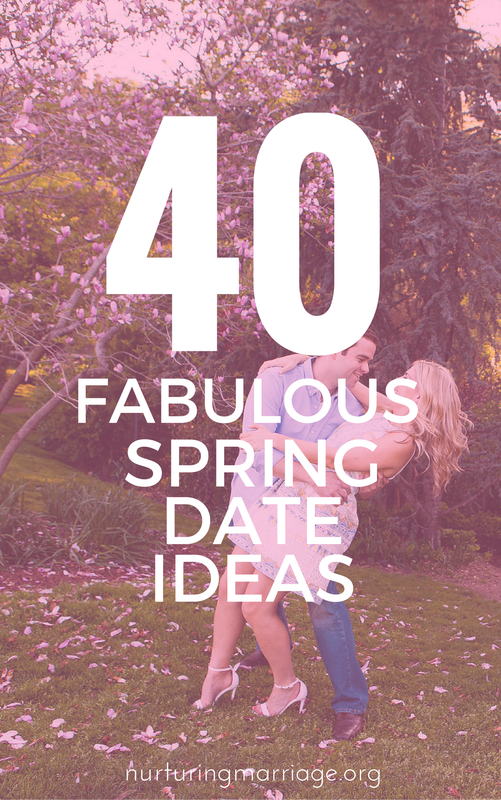 I want to do all 40 of these spring date ideas! How fun! I love this website that has all things marriage - date night tips, intimacy tips, conflict resolution and more! #relationshipgoals #datenight #date