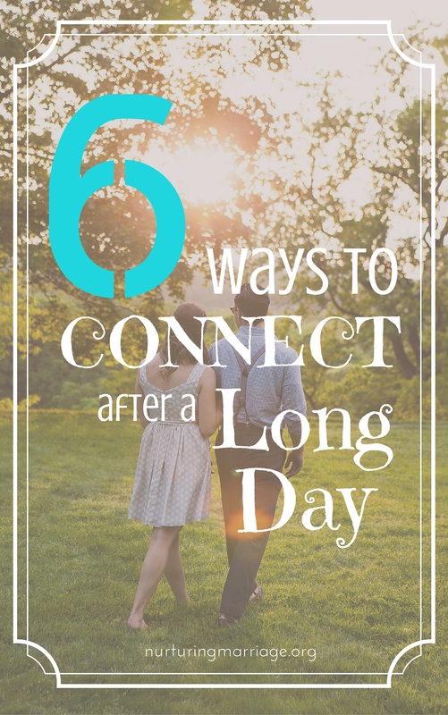 6 Awesome Ideas for Connecting With Your Spouse After a Long Day - love how practical these tips are! This #marriage website ROCKS.