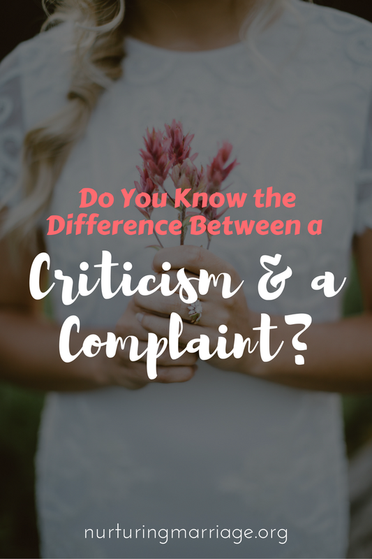 Oh, this article is super helpful for couples who need to learn how to respond to their spouse's complaints, and not react to them!