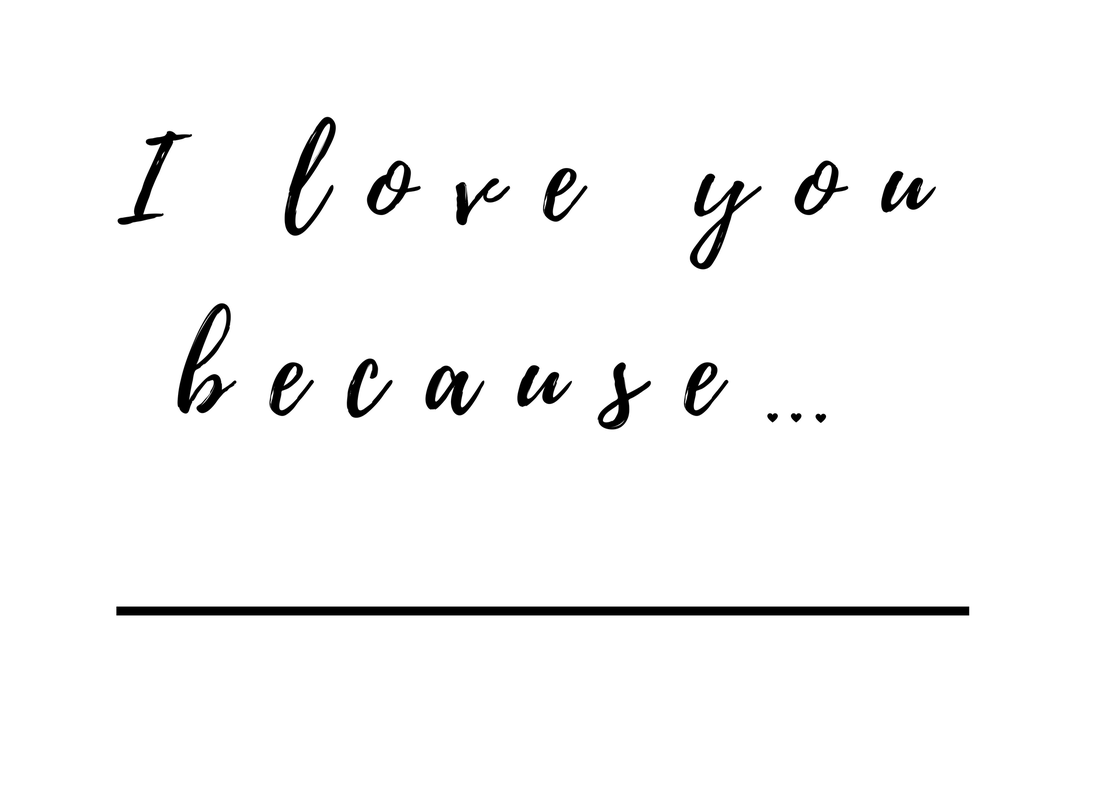 I love you because FREE PRINTABLE - for frame with dry erase